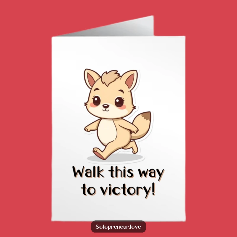 Free Printable Congrats Card Animal Confident Stride - Downloadable