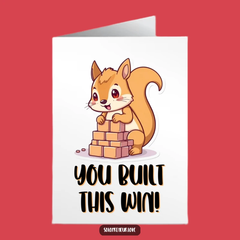 Free Printable Squirrel Builder Congrats Card - Funny DIY Downloadable Gift