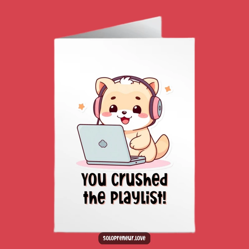 Free Printable Congrats Card: Tech Creature Success - Funny Downloadable
