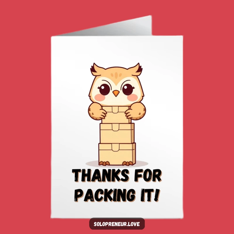 Free Printable Owl Thank You Card: Stacking Thanks Downloadable Greeting