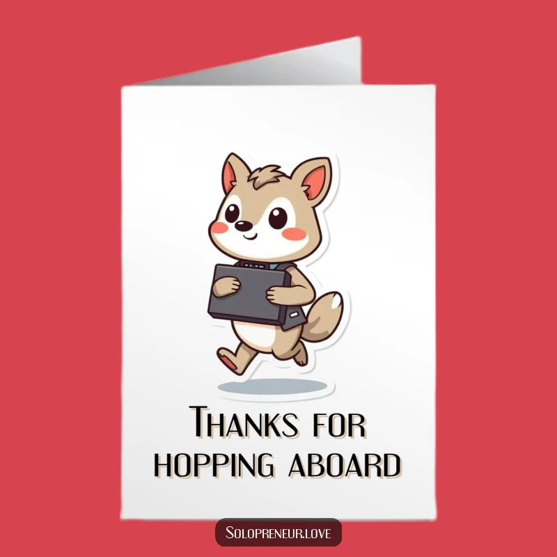 Free Printable Thank You Card: Business Animal Thanks - Funny Downloadable Gift