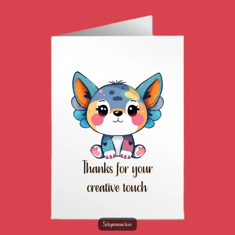 Thank You Art Card: Free Printable Creative Animal Appreciation!
