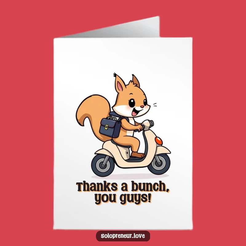 Free Printable Thank You Card: Squirrel's Scooter Dash for a Fun Downloadable Gift