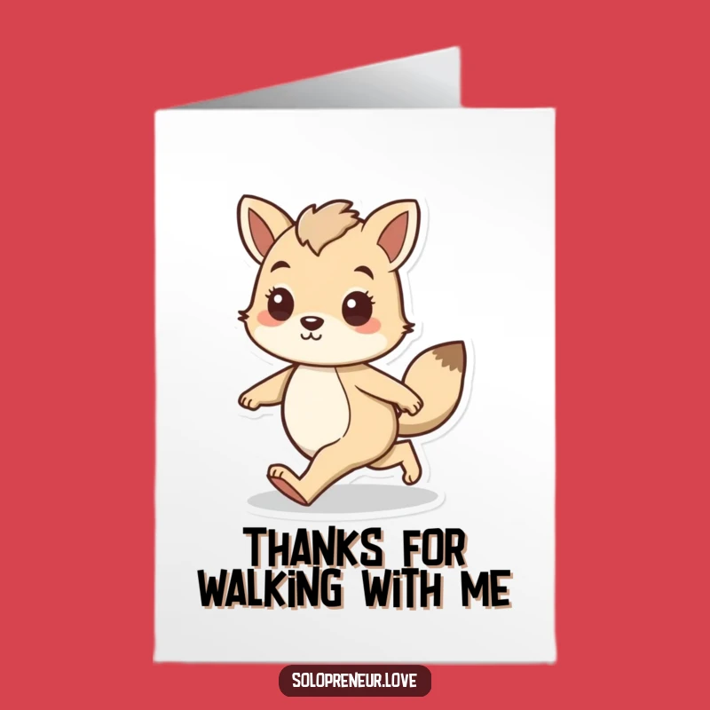 Free Printable Thank You Card Animal Confident Stride - Downloadable