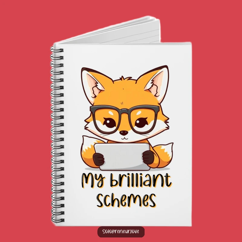 Funny Fox Tablet Notebook - Plan Your Genius Ideas