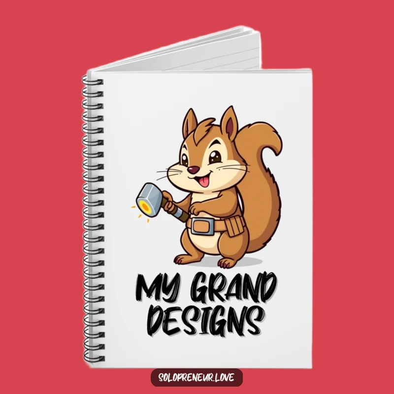 Funny Squirrel Carpenter Notebook: Plan Your Projects - A Writer's Gift