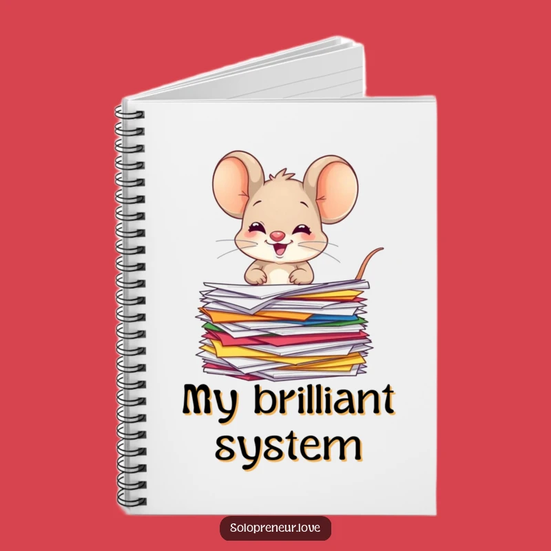 Funny Giggling Mouse Notebook: Organized Papers Character - Journal Your Thoughts with Playful Order