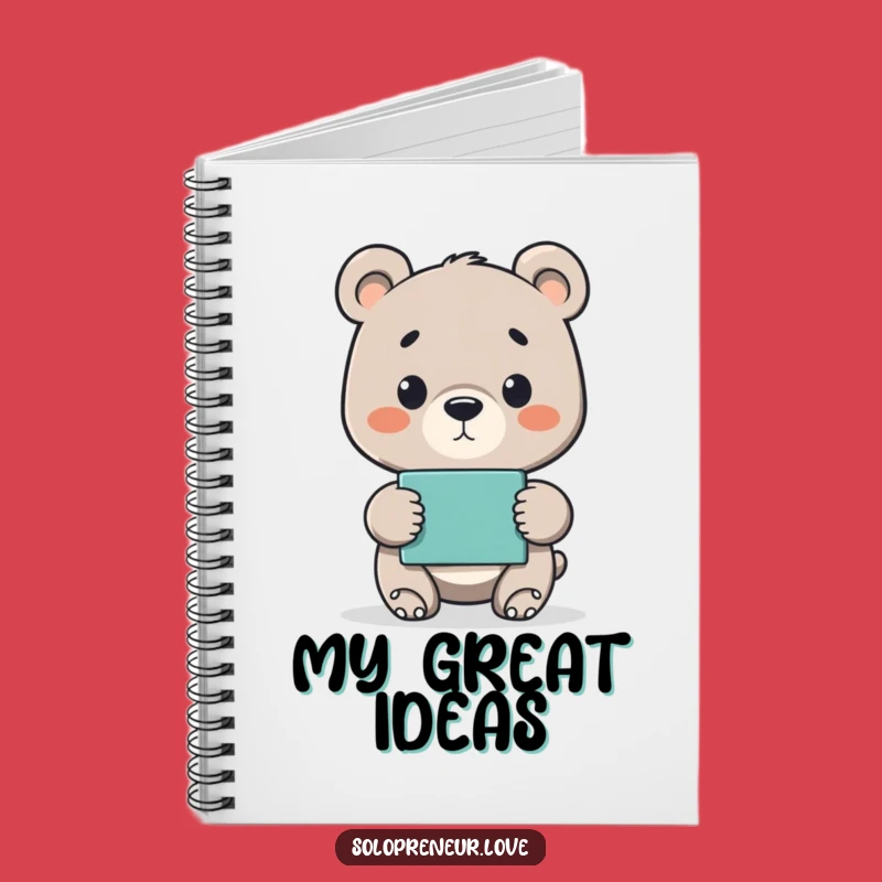 Funny Bear Cub Project Notebook - Document Your Wins