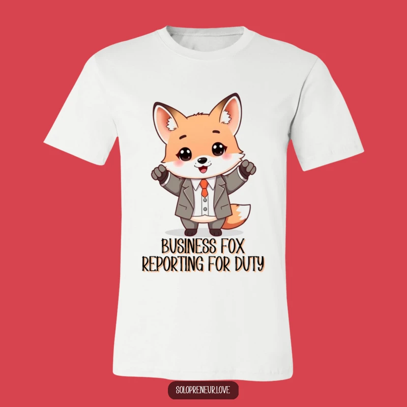Funny Kawaii Fox Business Suit T-Shirt: Celebrate Your Wins in Style!