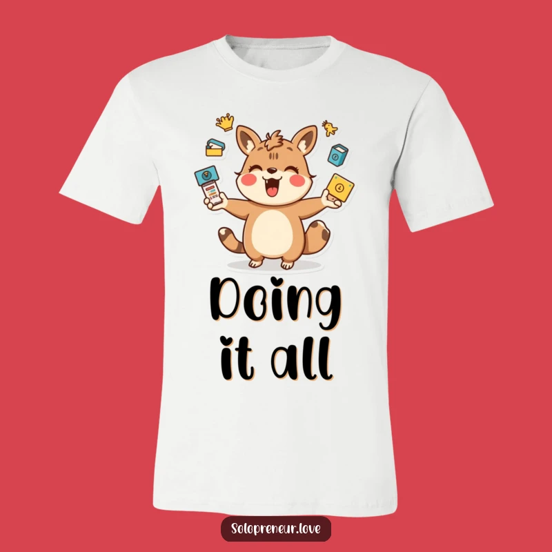 Funny Juggling Animal T-Shirt: Energetic Icon Tee, Perfect Busy Gift