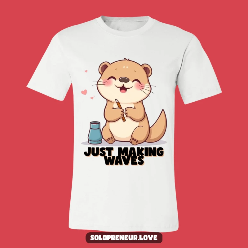 Funny Otter Digital Art T-Shirt - Express Your Creativity!