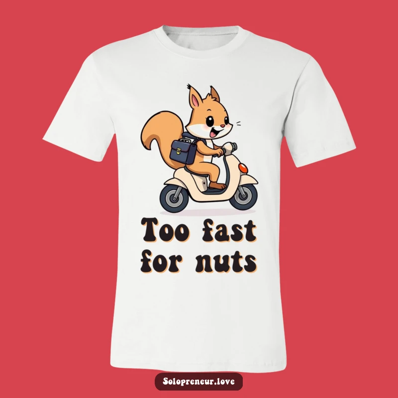 Funny Squirrel Scooter T-Shirt: Cheerful Executive on the Move - Hilarious Gift!