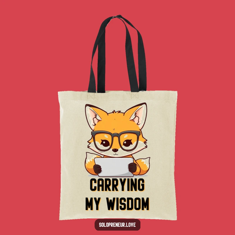 Funny Fox Tablet Tote Bag - Carry Your Smart Ideas!