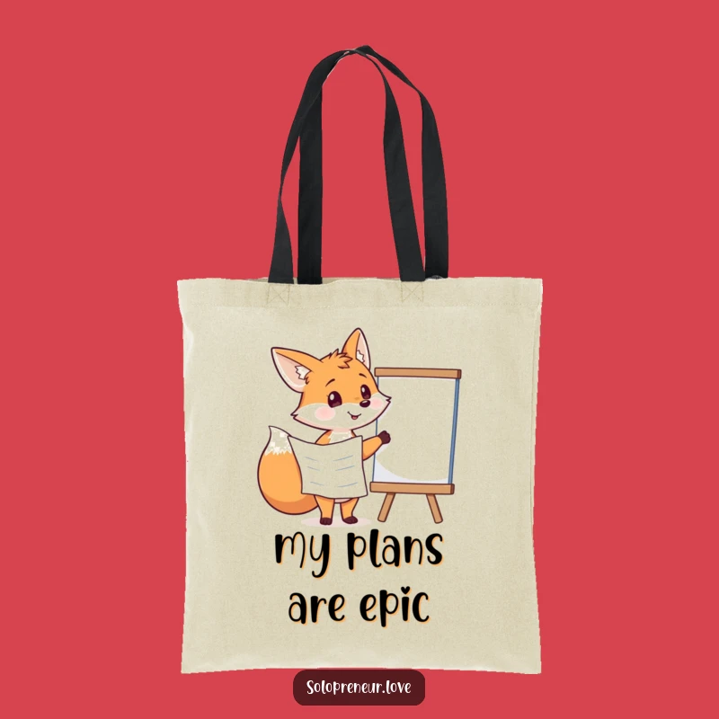 Funny Fox Planning Tote Bag: Carry Your Vision - Great Funny Gift!