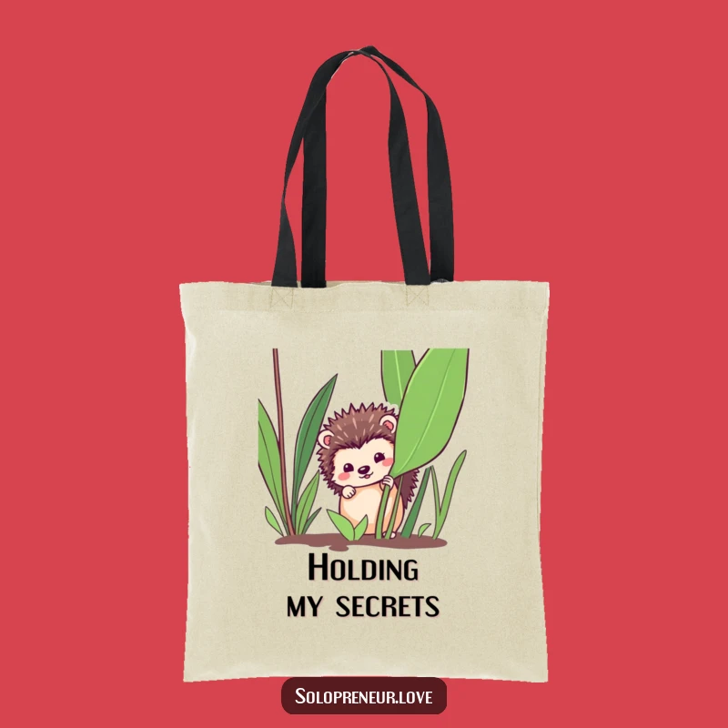 Funny Hedgehog Garden Tote Bag - Carry Your Finds, A Sweet Funny Gift