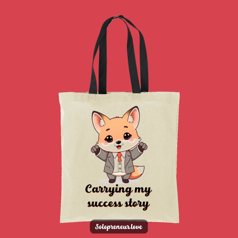 Funny Kawaii Fox Business Suit Tote Bag: Carry Your Success in Style!