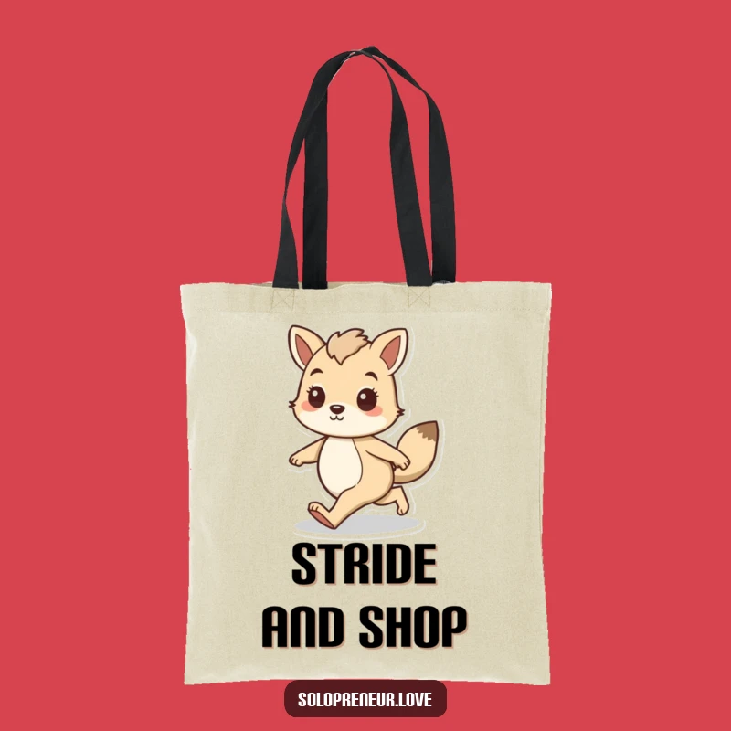 Funny Confident Animal Tote Bag: Bold Strider Carryall for Gifts